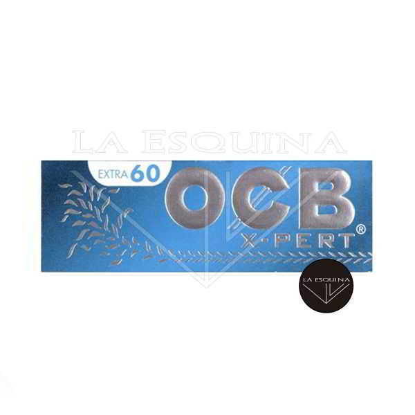 Papel de Liar OCB X-pert Azul Corto de 70 mm. Contiene 60 hojas de papel para fumar