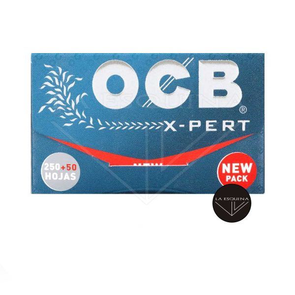 Papel de Liar OCB X-pert Azul de 70 mm. Contiene 300 hojas de papel para fumar