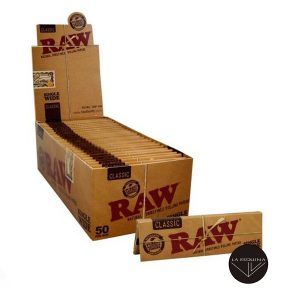 Caja Papel RAW Corto 70 mm, 50 librillos por caja,papel RAW natural sin blanqueadores