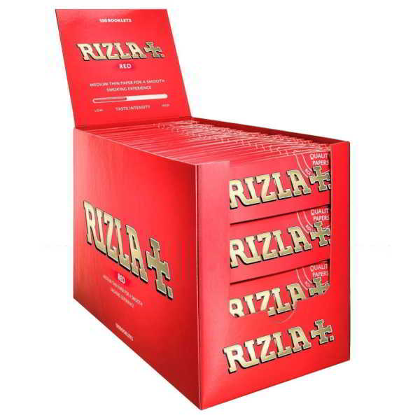 Caja de 100 Papel RIZLA Rojo Corto 70 mm