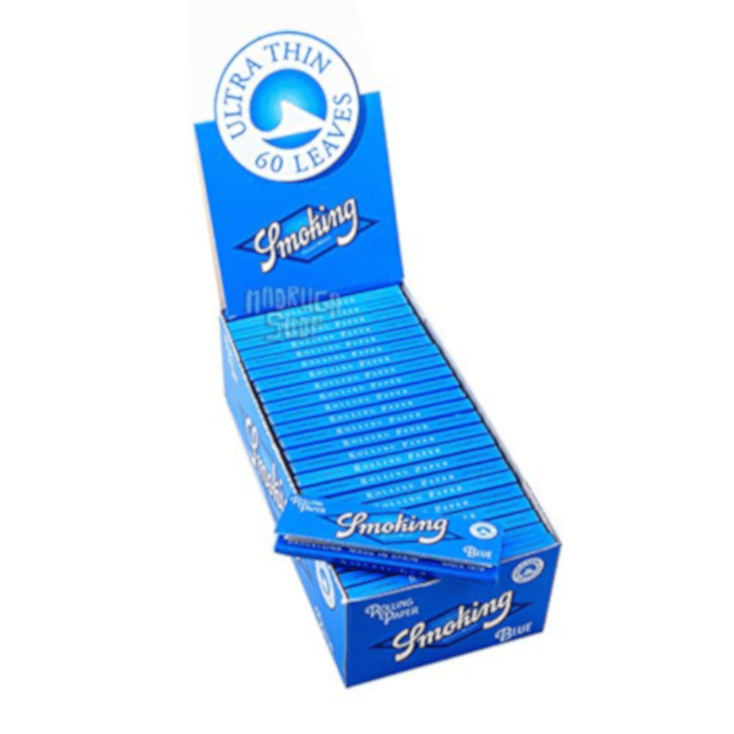Caja de 50 Papel SMOKING Blue Corto 70 mm