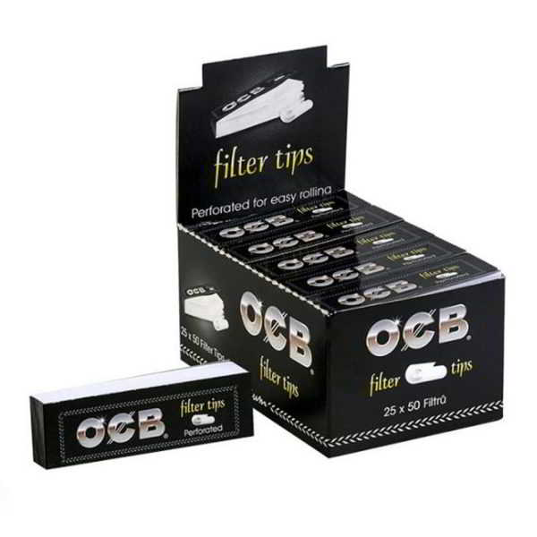 Caja de Filtros de Cartón OCB. 1250 filtros microperforados para liar.