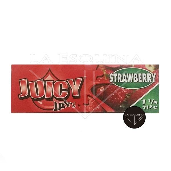 Papel Juicy Jay King Size 78mm flavour Strawberry ,papel de liar de 78 mm sabor Fresa