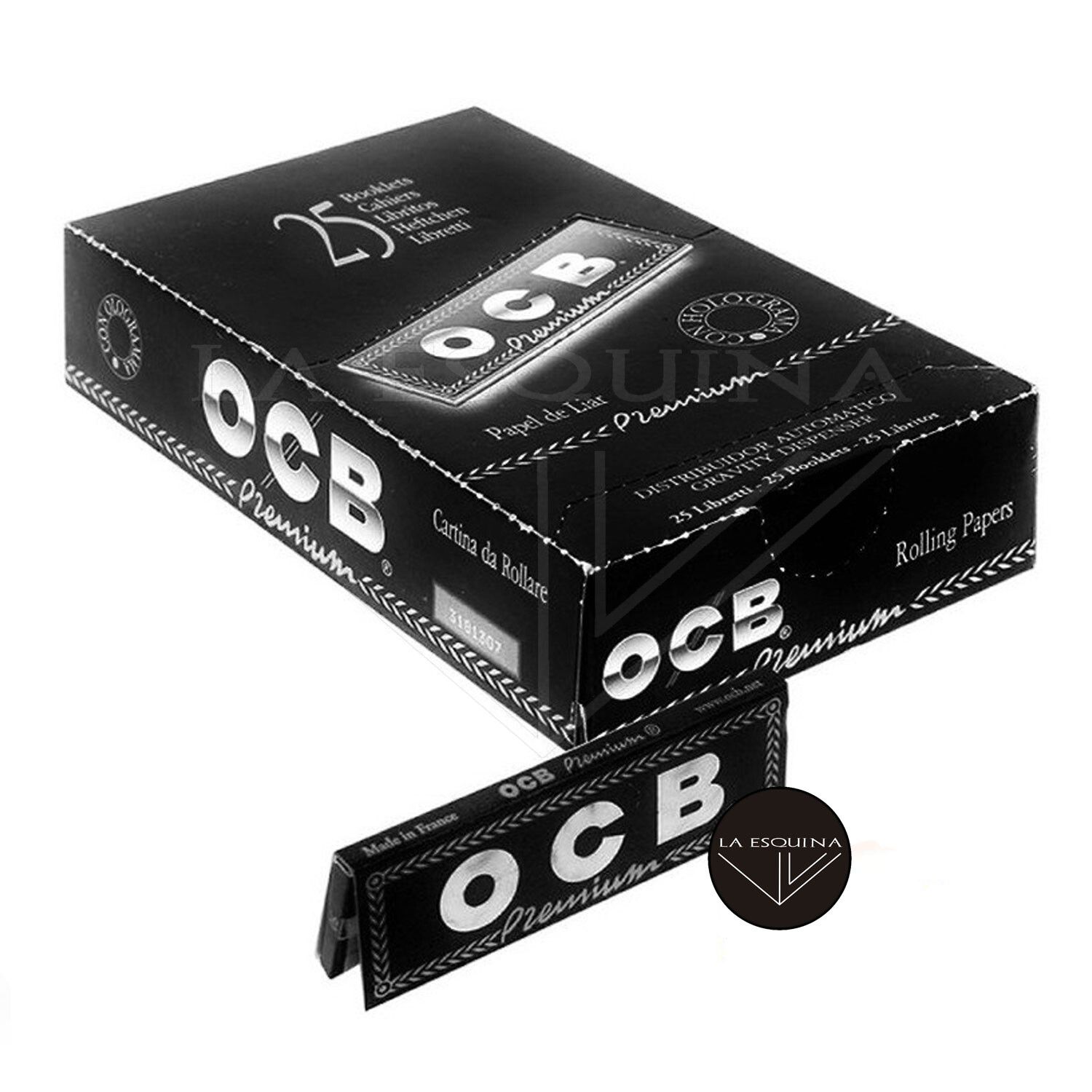 Caja de 25 Papel OCB Premium 78 mm