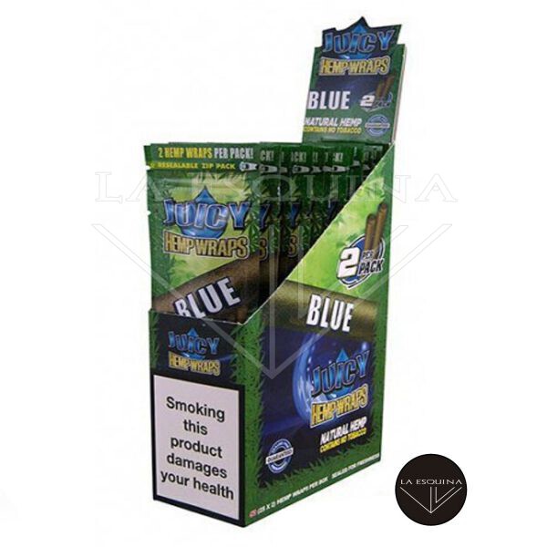 Caja de 25 papel juicy hemp wraps blue