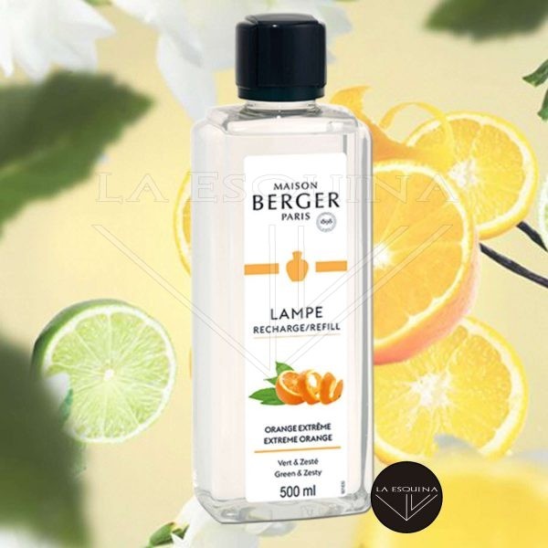 Parfum de Maison LAMPE BERGER Orange Extrême 500ml,aroma a naranja fresca y vainilla