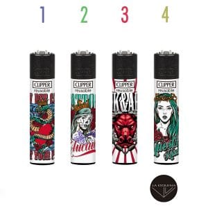 Encendedor Recargable CLIPPER Hard Tattoo 2