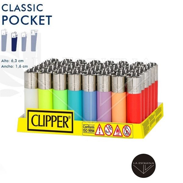 Caja De Encendedor Recargable CLIPPER Pocket De Colores
