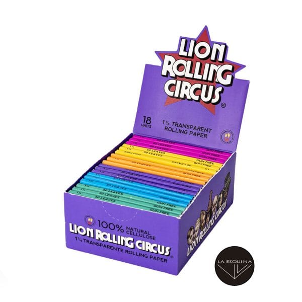 Caja de 18. Papel Lion Rolling Circus Celulosa 78 mm