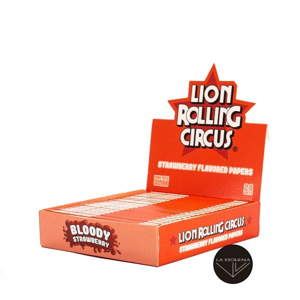 Caja de 24 Papel Lion Rolling Circus Bloody Strawberry 110mm