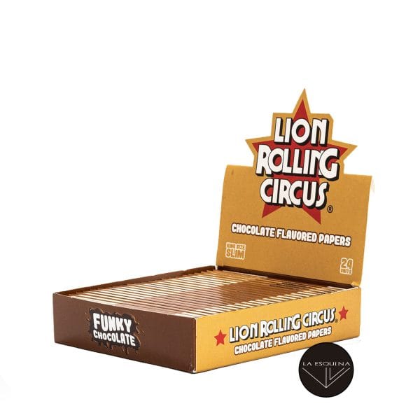 Caja de 24 Papel Lion Rolling Circus Funky Chocolate 110mm