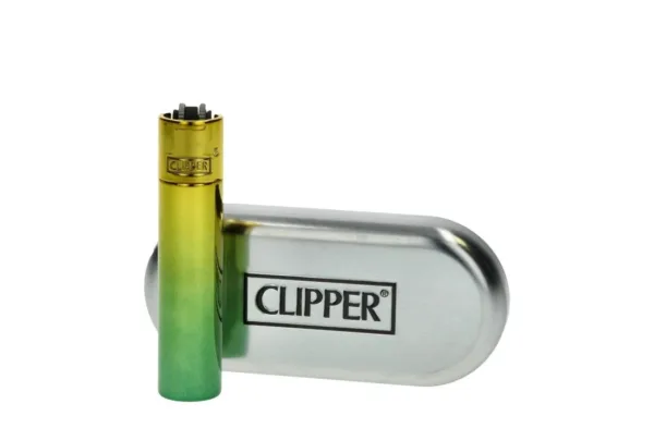 Encendedor Recargable CLIPPER Metal Green Gradient