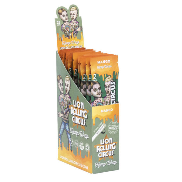 Caja de 25. Papel Lion Circus Hemp Wrap Mango