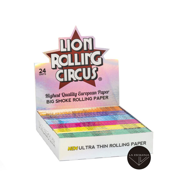 Caja de 50. Papel Lion Rolling Circus Silver Largo 110 mm