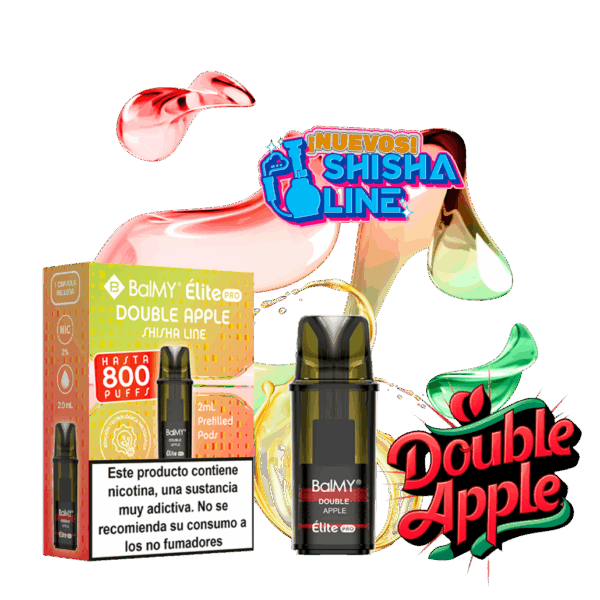 recarga pod, BALMY Elite Pro, Double Apple, cápsula individual, vapeo