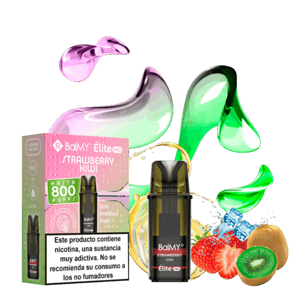 Recarga Para Pod Desechable BALMY Elite Pro Strawberry Kiwi