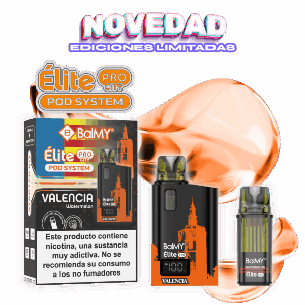 Pod Desechable BALMY Elite Pro City Valencia Watermelon