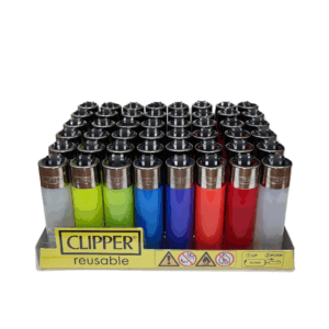 Caja De 48 Encendedores Recargables CLIPPER Classic Pocket Translúcido