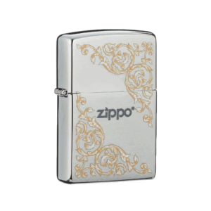 Encendedor Zippo 200 Vintage Floral | Aluminio Cepillado con Relieve de Celosía