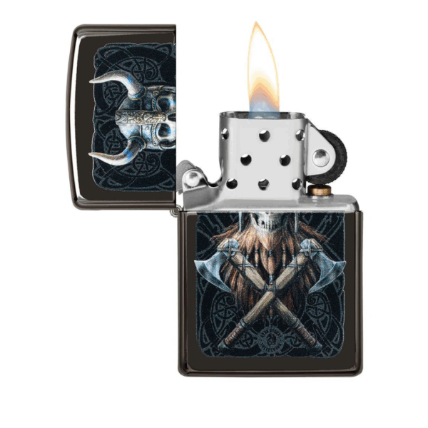 Encendedor Zippo Anne Stokes | Diseño Vikingo Calavera con Hachas Cruzadas
