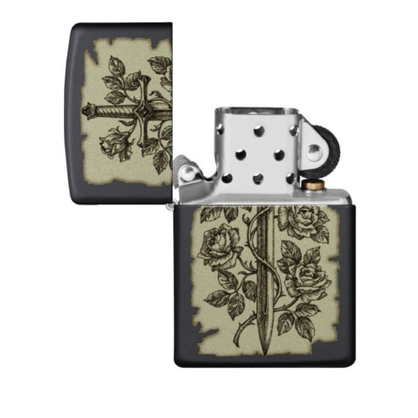 Encendedor Zippo 218 Medieval Swords Design | Diseño Espadas Medievales y Rosas