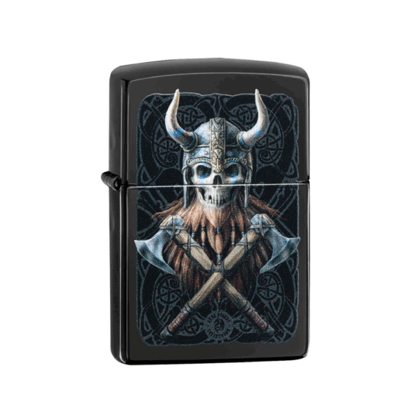 Encendedor Zippo Anne Stokes | Diseño Vikingo Calavera con Hachas Cruzadas