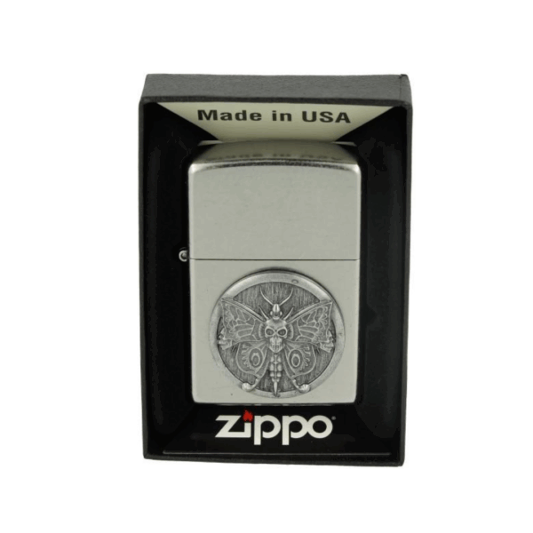 Encendedor Zippo Moth Emblem | Bajo Relieve de “Mariposa de la Muerte”