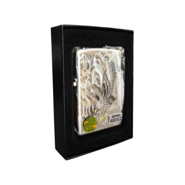 Encendedor Zippo Armor Águila Serie Japonesa | Edición Especial 2008 | Grabado Láser Doble Cara