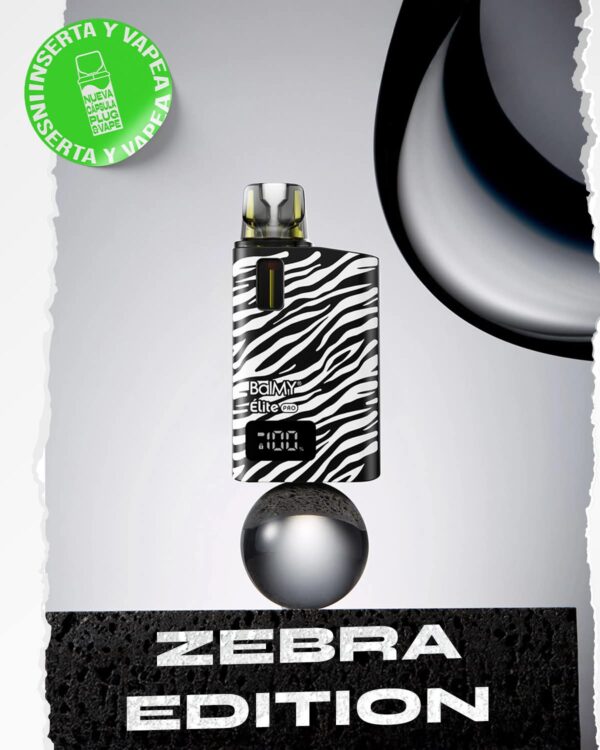 Pod Desechable BALMY Elite Pro Animal Style Zebra Edition | Dispositivo Sin Cápsula