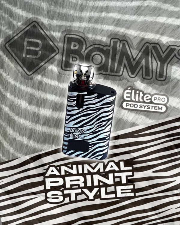 Pod Desechable BALMY Elite Pro Animal Style Zebra Edition | Dispositivo Sin Cápsula
