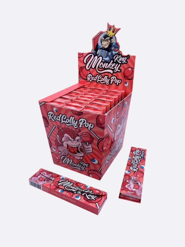 Papel MONKEY KING Red Lolly Pop 110mm con Tips