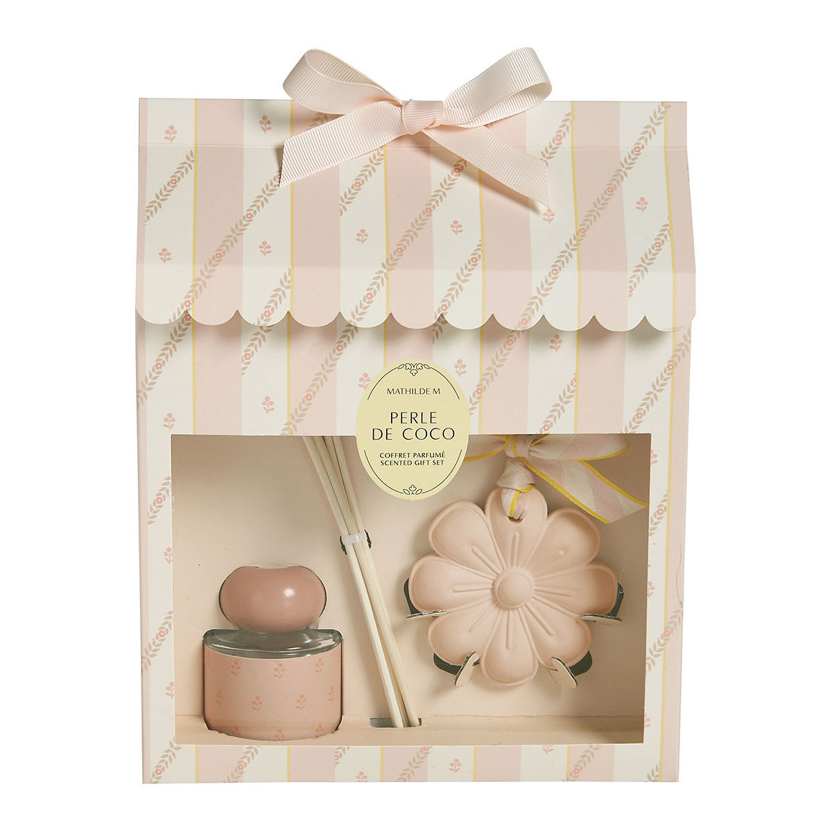 Pack Mathilde M. Ceramica Perfumada y Mikado Perle de Coco