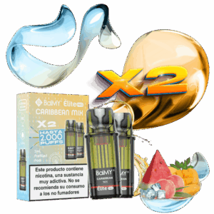 Pack de 2 Recargas Para Pod Desechable BALMY Elite Pro Caribbean Mix