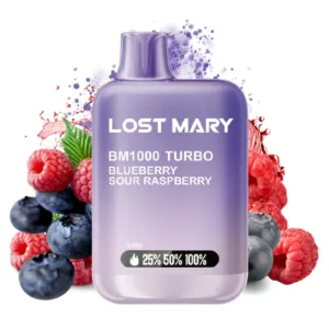 Pod Desechable Lost Mary BM1000 Turbo Blueberry Sour Raspberry 20mg