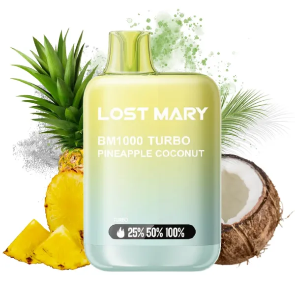 Pod Desechable Lost Mary BM1000 Turbo Pineapple Coconut 20mg
