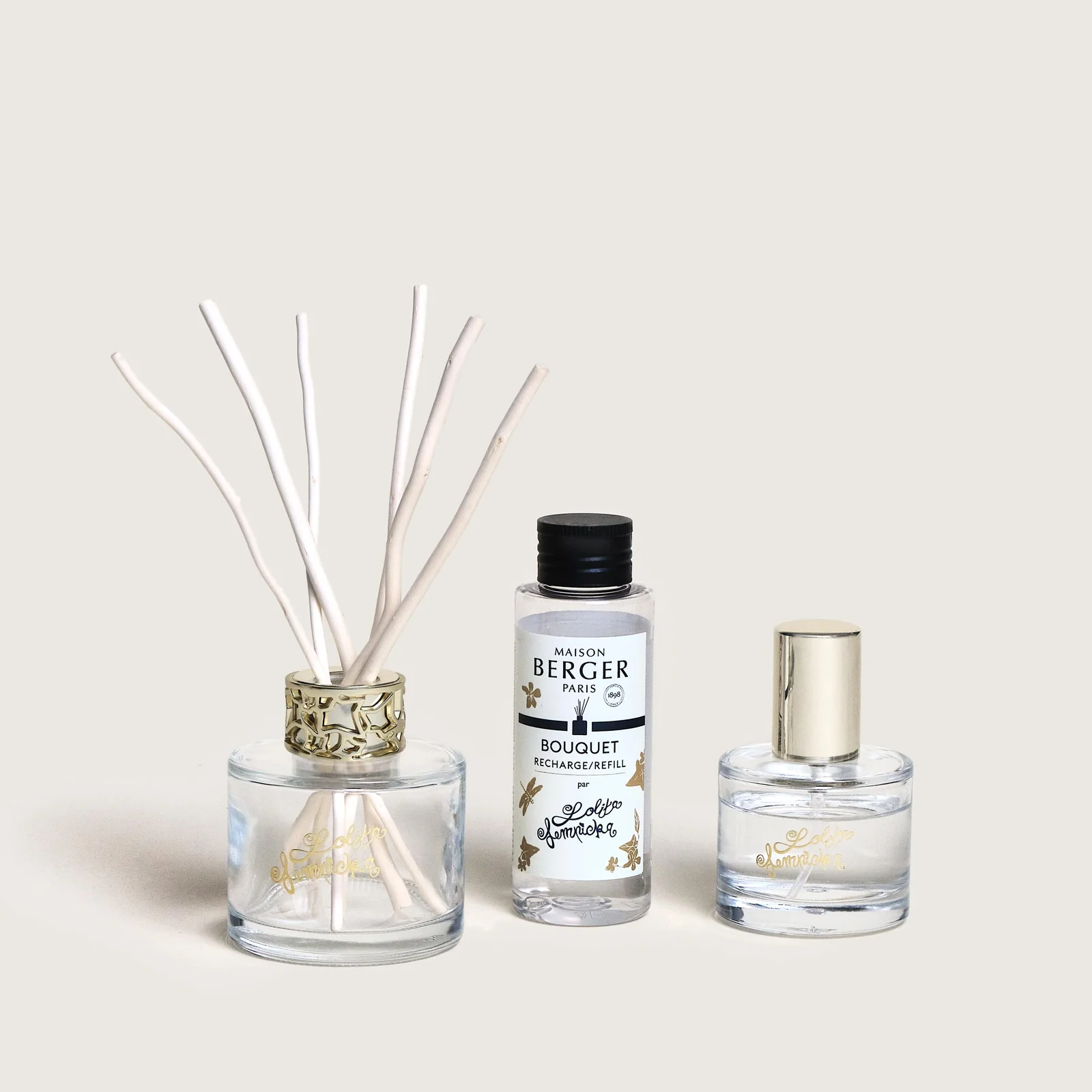 Duo Mini Mikado + Spray Maison Berger Lolita Lempicka Transparente