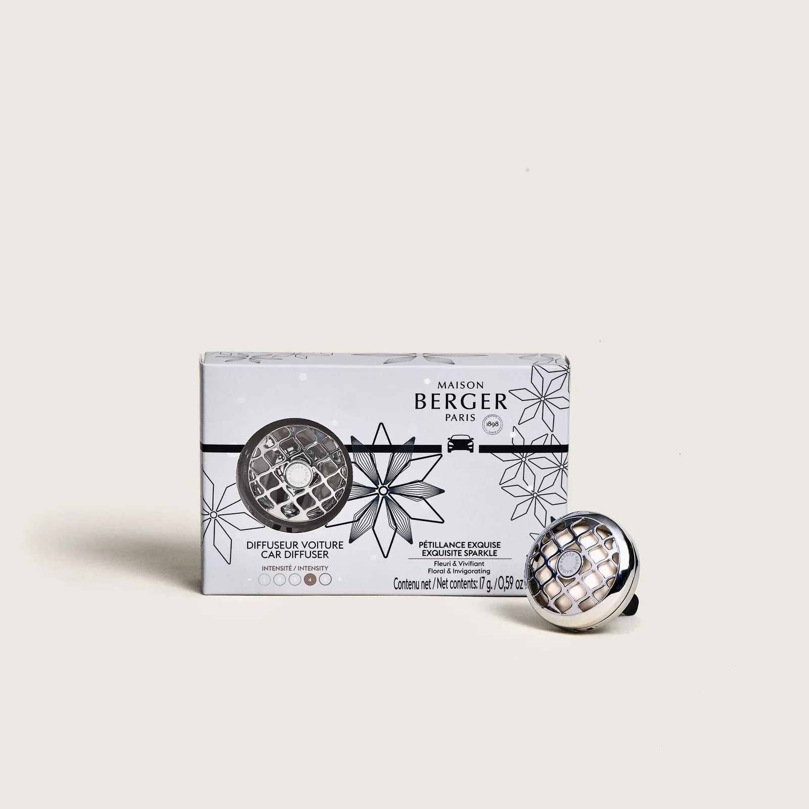 Difusor de Coche Maison BERGER con Pinza Rosalie Pétillance Exquise
