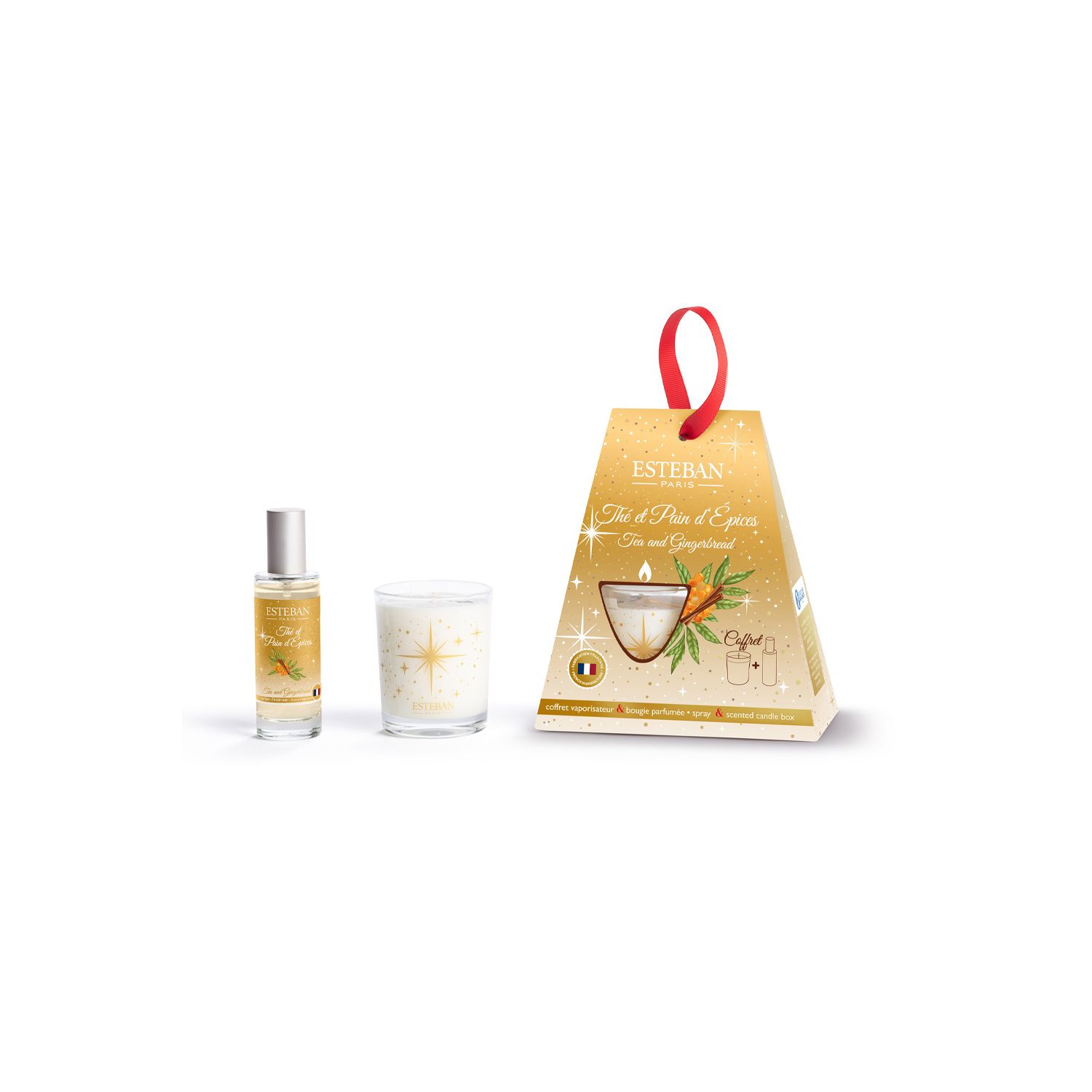 Pack Duo Vela 70gr y Spray 30ml Perfumados ESTEBAN PARIS The et Pain d´ Espices