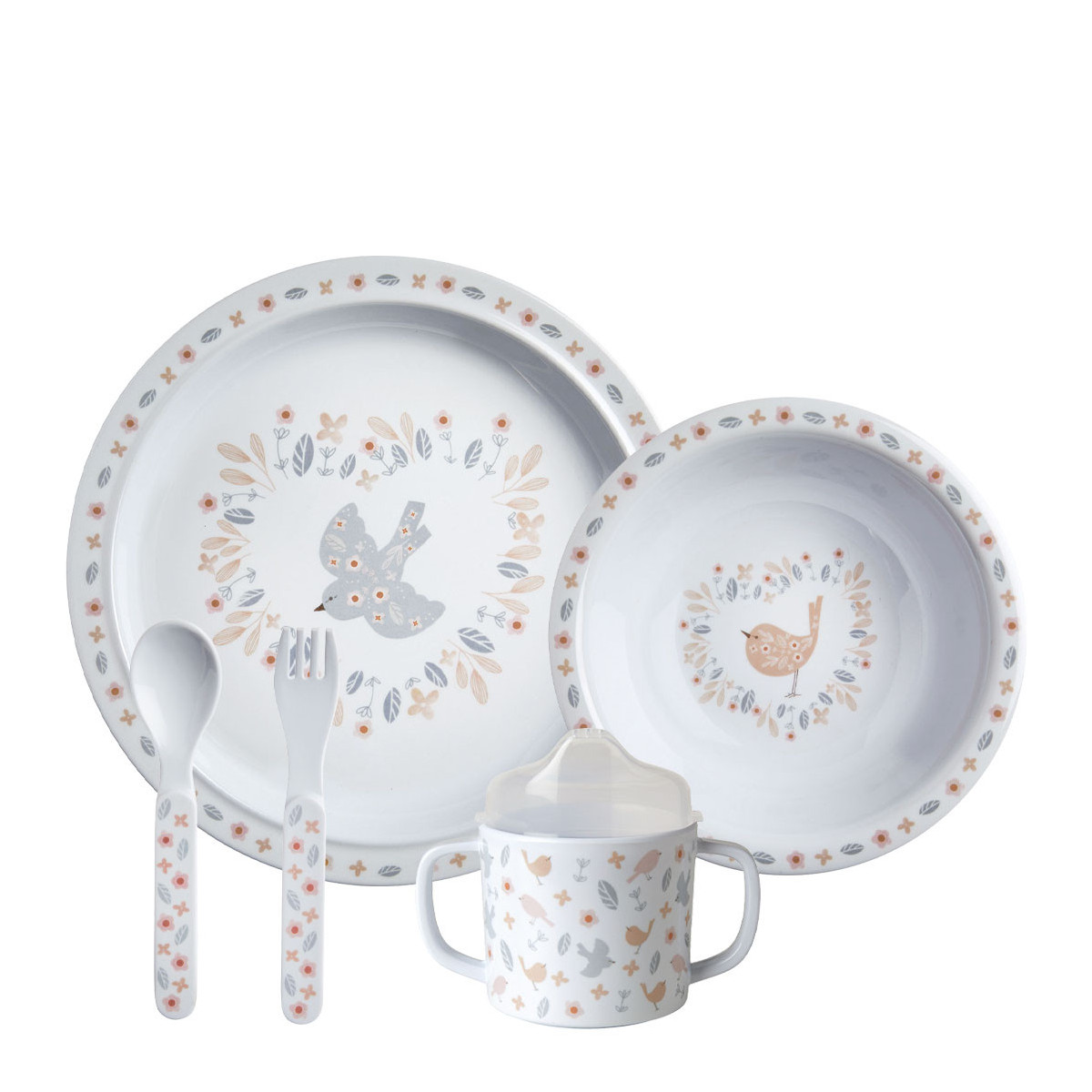 Set Vajilla Bebé Mathilde M. Amour d'Oiseau