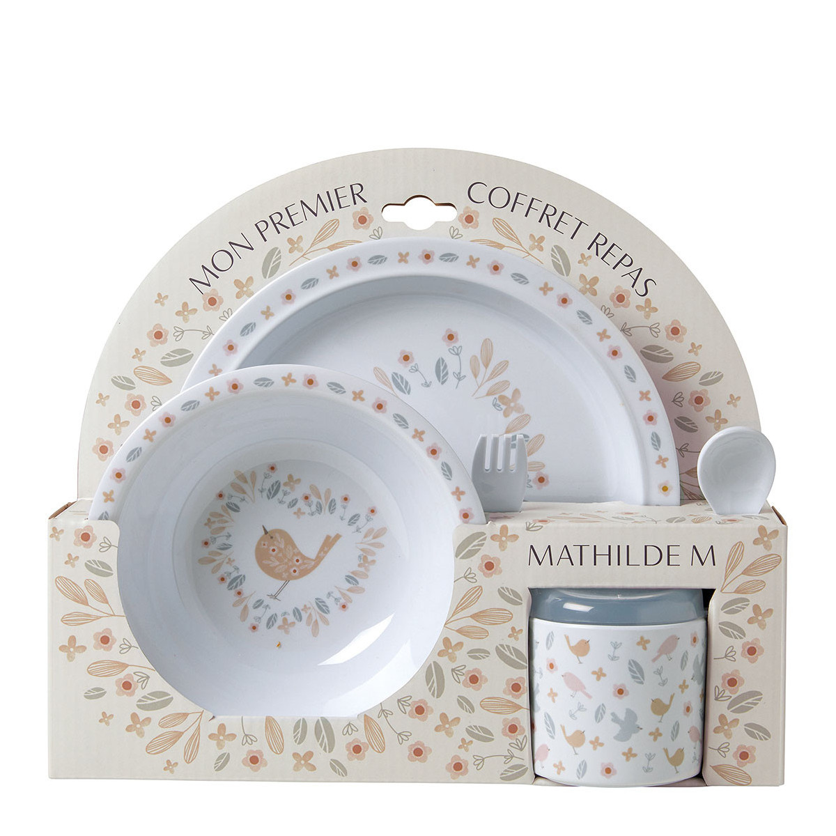 Set Vajilla Bebé Mathilde M. Amour d'Oiseau