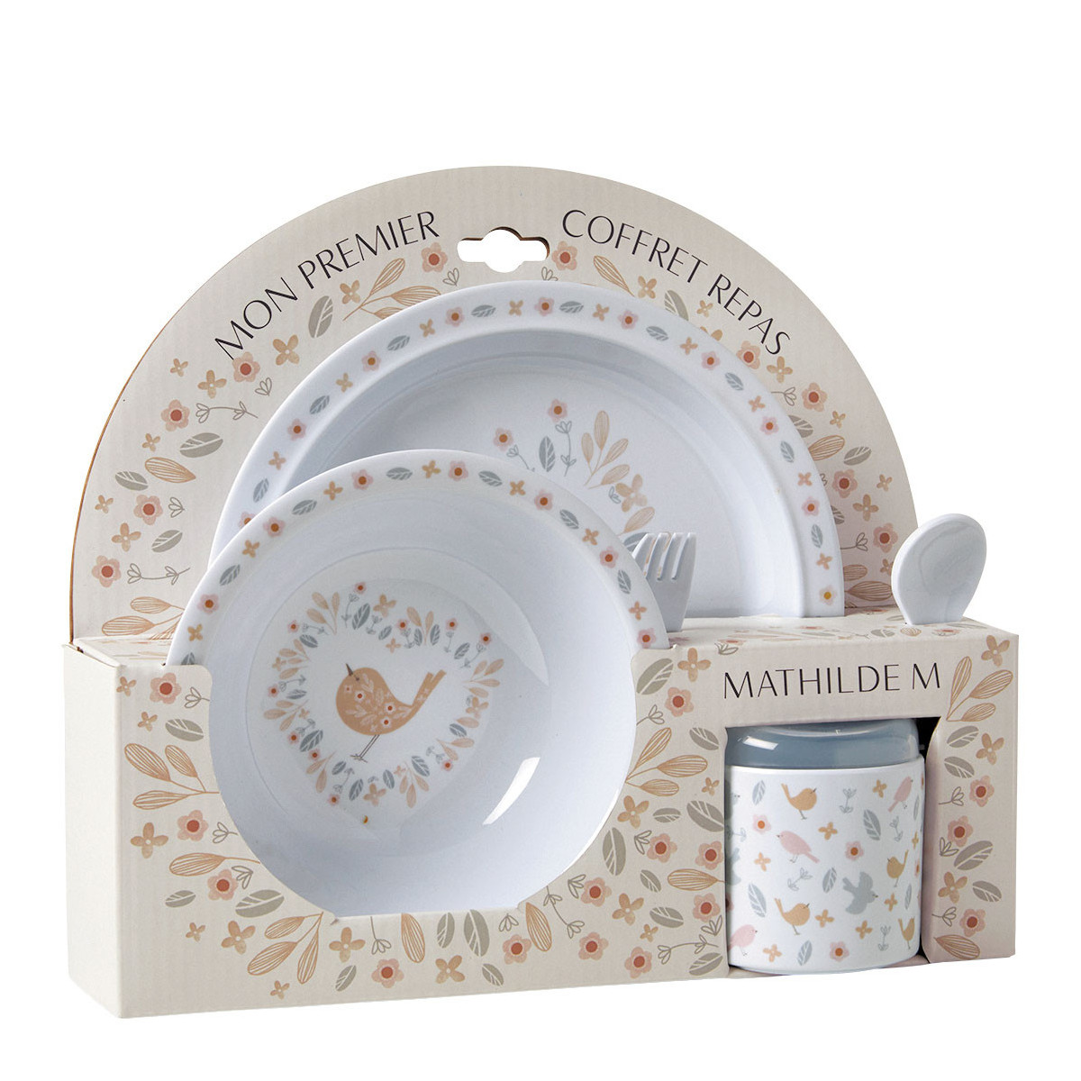 Set Vajilla Bebé Mathilde M. Amour d'Oiseau