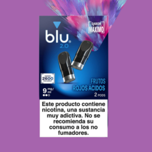 Recambios Blu 2.0 Frutos Rojos Acidos 9mg/ml 2 Pods Hasta 2600 Caladas
