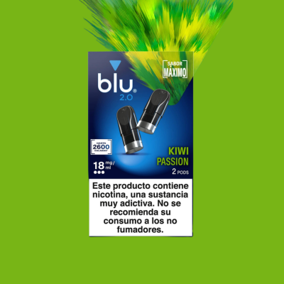 Recambios Blu 2.0 Kiwi Pasión 18mg/ml 2 Pods Hasta 2600 Caladas