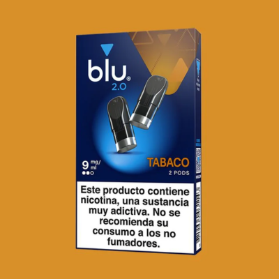Recambios Blu 2.0 Tabaco 9mg/ml 2 Pods Hasta 2600 Caladas