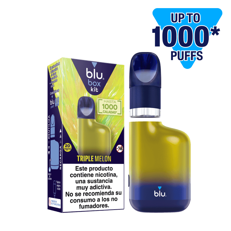Blu Box Kit Triple Melon Hasta 1000 Puf Pod Recargable