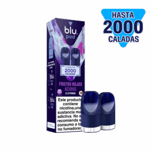 Blu Kit Frutos Rojos Ácidos Recarga 2 Pods Compatibles Blu Bar y Blu Box Hasta 2000 Caladas