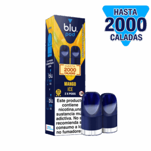 Blu Kit Pods Mango 2 Pods Compatibles Blu Bar y Blu Box Hasta 2000 Caladas