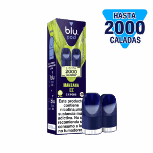 Blu Kit Pods Manzana Ice 2 Pods Compatibles Blu Bar y Blu Box Hasta 2000 Caladas