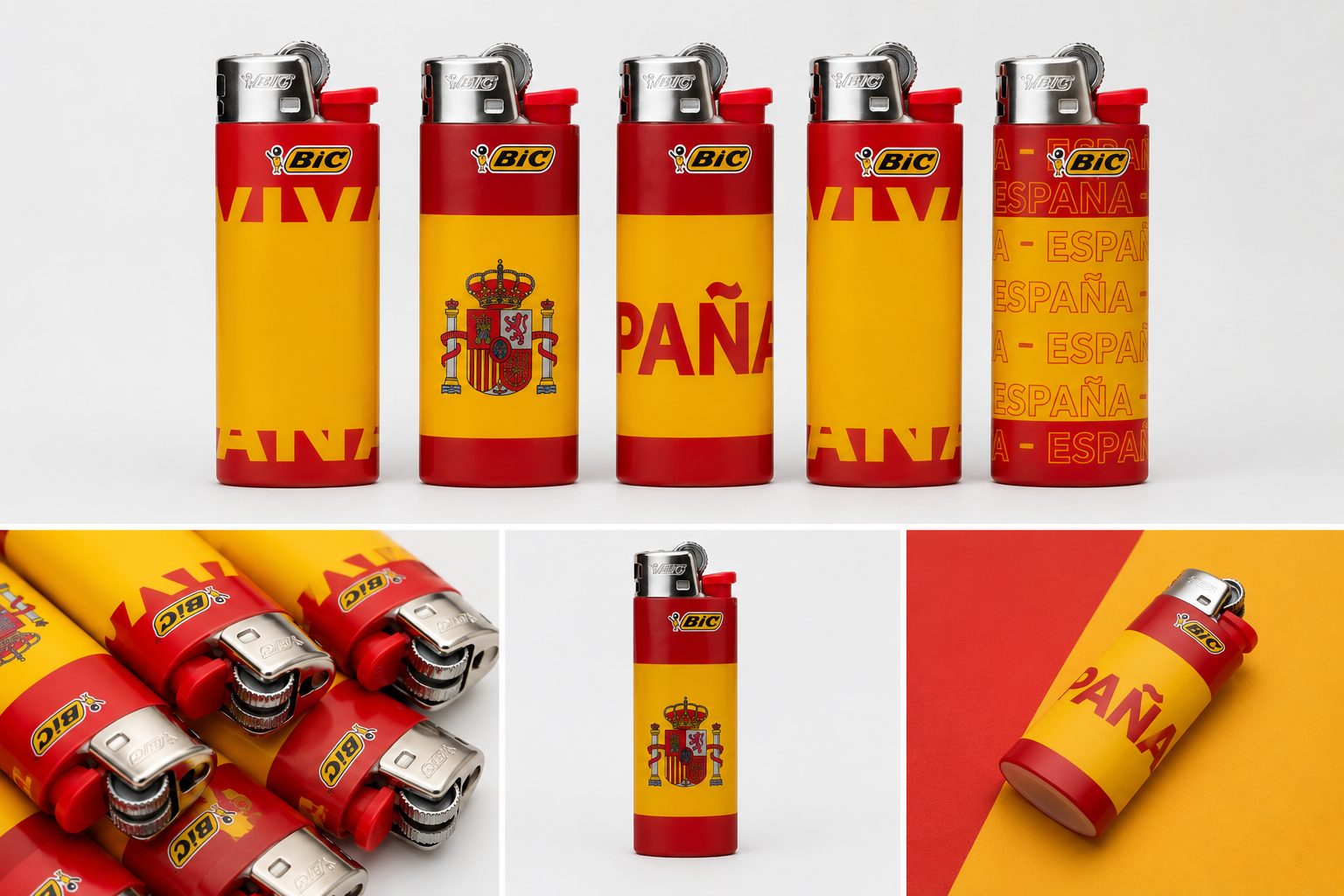 Caja de 50 Encendedores BIC J25 Mini Banderas España - Imagen 2
