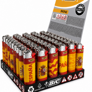 Caja de 50 Encendedores BIC J25 Mini Banderas España